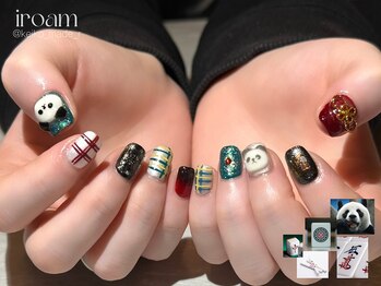 概念ネイル/麻雀ネイル/パンダ