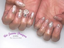 アン ジョーヌドラゴ/【自爪ネイル】アシメキラキラ