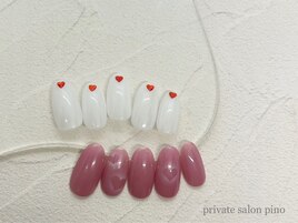 ワンポイントハートネイル