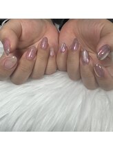 リノネイル(Lino Nail)/ミラー/フラッシュラメ/シンプル
