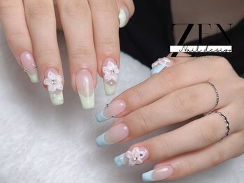 ゼン ネイル デザイン 池袋(ZEN NAIL DESIGN)/ 長さだしやり放題×つけ放題