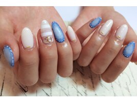 ボーダーデニムネイル