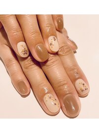 押し花フェミニンネイル
