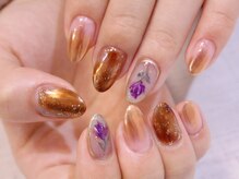 ラルネイル 大宮(Lull. nail)/＊べっ甲＊ローズart＊