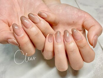 クリア(Clear)/ブラウンラメグラデーション