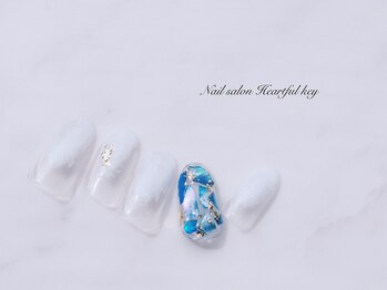 ネイルサロン ハートフルキー(Heartful key)/シェルネイル¥8000