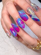 シュシュ(Chou chou)/パキっとカラーのマーブルアート