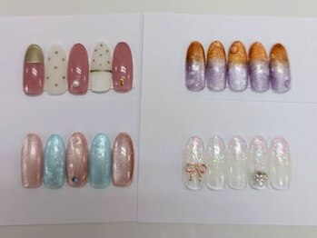 はあとねいる 和歌山高松店の写真/ネイル初心者の方も気軽に始めやすい価格設定×デザイン・モチの良さ♪300種類以上のデザインをご用意！