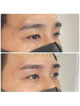 アイラッシュサロン ブラン 大分駅前店(Eyelash Salon Blanc)/メンズアイブロウ Before/after