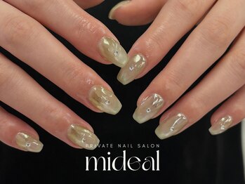 ミディール(mideal)/ミラーグラデーションネイル