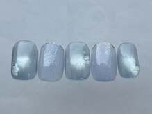 アイネイルズ 恵比寿店(I nails)/ブルーマグラメフレンチ