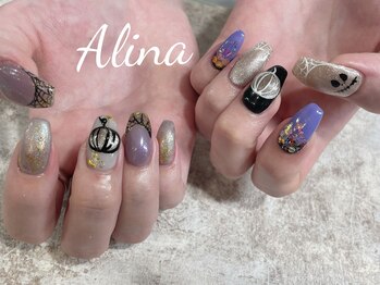 エリナネイルサロン池袋(Alina Nail Salon)/ハロウィンネイル/持ち込み9580