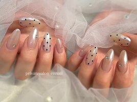 ミラー×ドットネイル