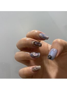 アオ 渋谷(ao.)/水色ネイル