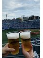 目黒西口さくら整体院 球場で飲むビールは最高です!