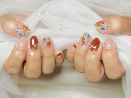 ☆秋のこっくりフラワーネイル☆