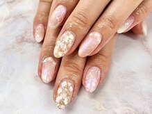 ネイルサロン ドレス(Nail Salon Dress)/立和名/水彩☆お花ネイル