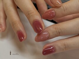 ちゅるんシアーピンク桃ネイル