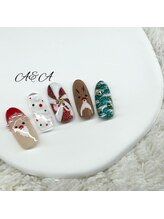 エーアンドエー 蕨店(A&A)/気分クリスマス一色ネイル