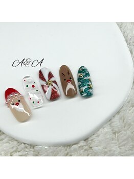エーアンドエー 蕨店(A&A)/気分クリスマス一色ネイル