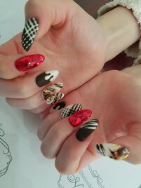 バレンタインネイル