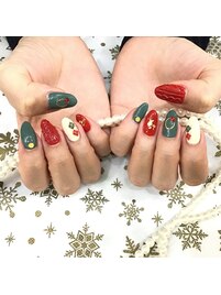 【冬】クリスマスネイル