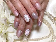 ウィズ フェリーク/レース風ネイル　ベージュ