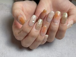 ミラー×ニュアンスネイル