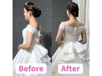 ボディキュア ブライダル美容整体 大阪梅田/くびれ矯正でドレスが着れた!