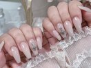ピンクベージュ×クロムパーツ