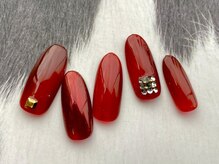 ターラ(Tara)/真っ赤なシンプルネイル