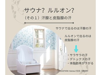 ヨサパーク ハヌル 住吉 錦糸町(YOSA PARK Haneul)/皮脂腺からの痩せる汗が出ます