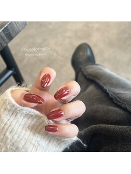 リアンド(Li&)/赤ワンカラーネイル