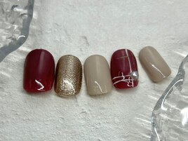 上品大人ネイル/シンプルネイル