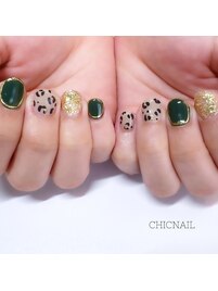 レオパード柄ネイル