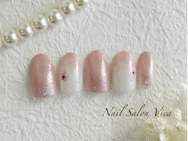 キラキラピンクに桜ちょこん