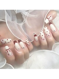 持ち込みデザイン　ハートネイル