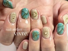 ヴィーヴル(vivre.)/ターコイズ/月/ジュエリー