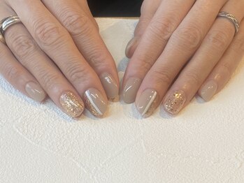 マハロネイル(Mahalo Nail)/シンプルラメネイル