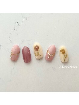 アムルーズ(Amoureuse)/チューリップネイル♪