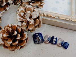 ネイビーアーガイルクリスマス