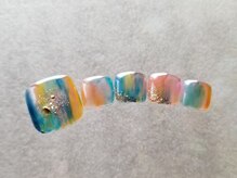 ネイルフロンティア 吉祥寺(NAIL FRONTIER)/クリアカラー縦タイダイ8980円～