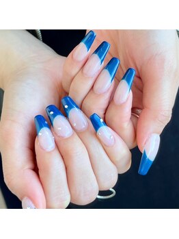 リミズネイルビューティー 名駅店(RimisNailxbeauty)/【美爪育成】長さ出し+アート