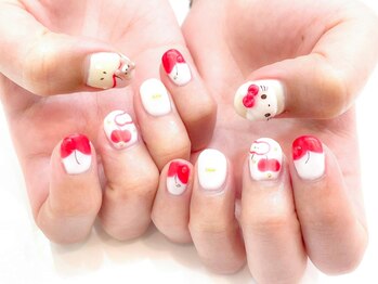 ネイルコレクション ベビーピンク(Baby Pink)/3Dキャラ♪キティちゃんネイル