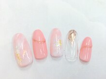 グラマーネイル(Glamor nail)/ニュアンス×ライトピンク
