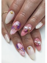 ヴィゼ(Vize)/ワンカラー×お花アート￥7500