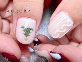 クリスマス 手書きアート ニット