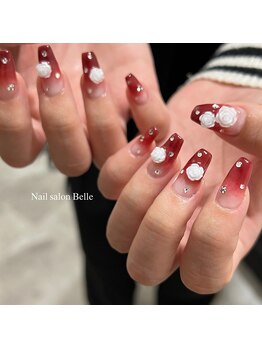 赤グラデ×ローズ