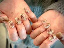 ヌル ネイル 堀江(NURU NAIL HORIE)/大理石風ニュアンスネイル☆