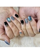 リファインネイル(refinenail)/寒色ツイードネイル